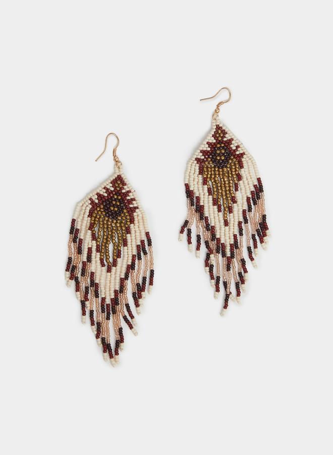 ستايلي أقراط متدلية مطرزة بشرابات - Image 1